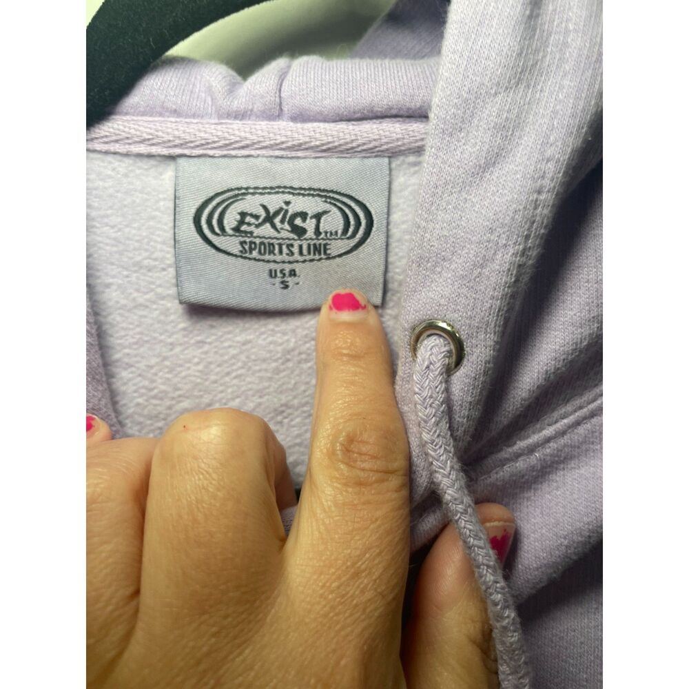 Vintage CABELAS Lilac Purple Hoodie Size S Sweatshirt Fishing Hunting Outdoors - Picture 5 of 5